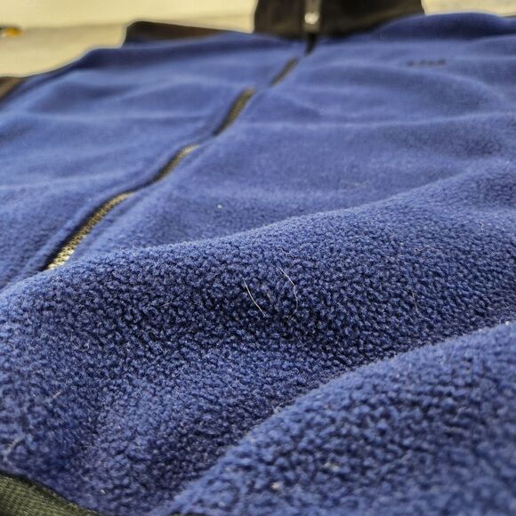 VTG 90s Helly Hansen Mens L Large Fleece Full Zip Blue Black Vest Jacket - Picture 4 of 11